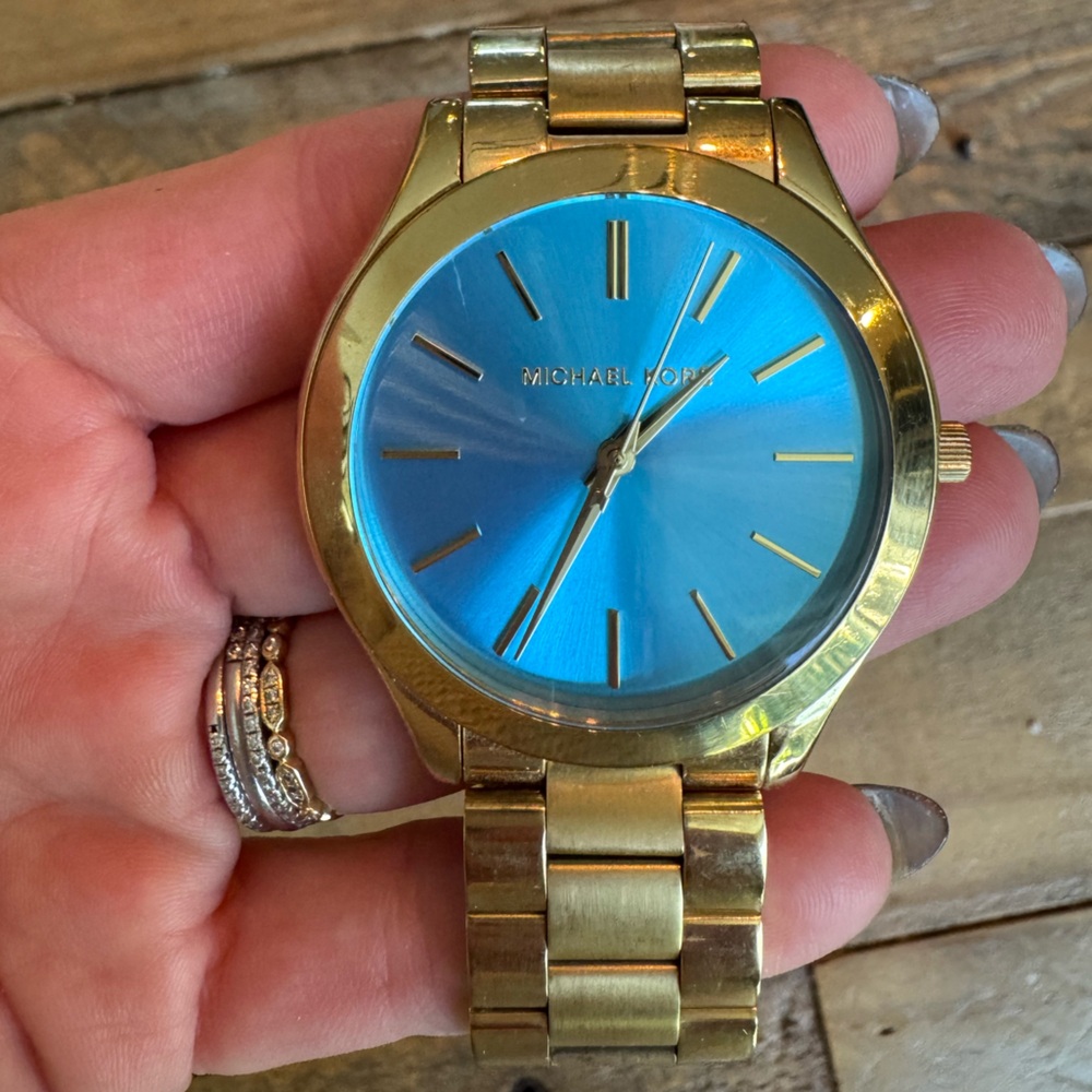 Michael Kors Gold and Blue Women’s Watch